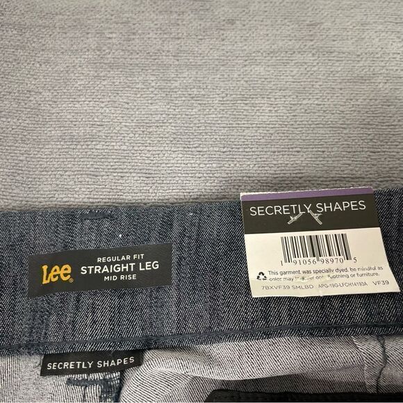 Lee Regular Fit Straight Leg Lightweight Secretly Shapes Pants Size 16S - Picture 5 of 12